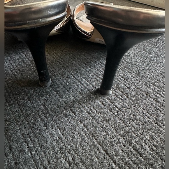 Michael Kors Silver and Tan Mules- Size 10 - Picture 6 of 12